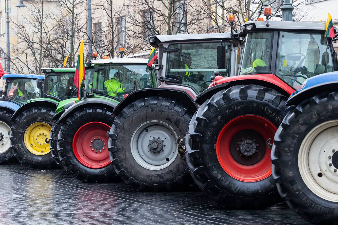 Protestuojantys ūkininkai Vilniuje