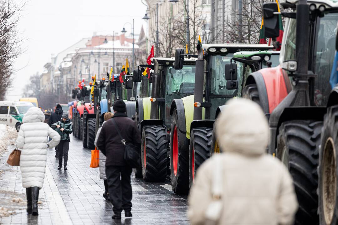 Protestuojantys ūkininkai Vilniuje