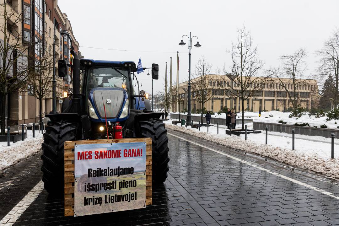 Protestuojantys ūkininkai Vilniuje