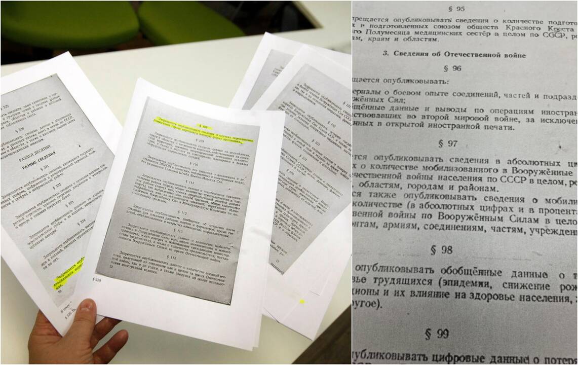 Kaltinimai: oficialiame RF Vyriausybės tinklalapyje Lietuvai primetamas istorinių faktų klastojimas ir nacių kolaborantų šlovinimas.