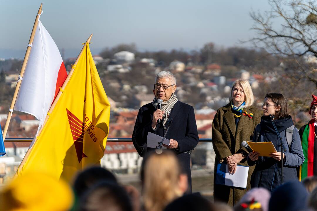 „Tautiška giesmė“ ant Aleksoto apžvalgos aikštelės