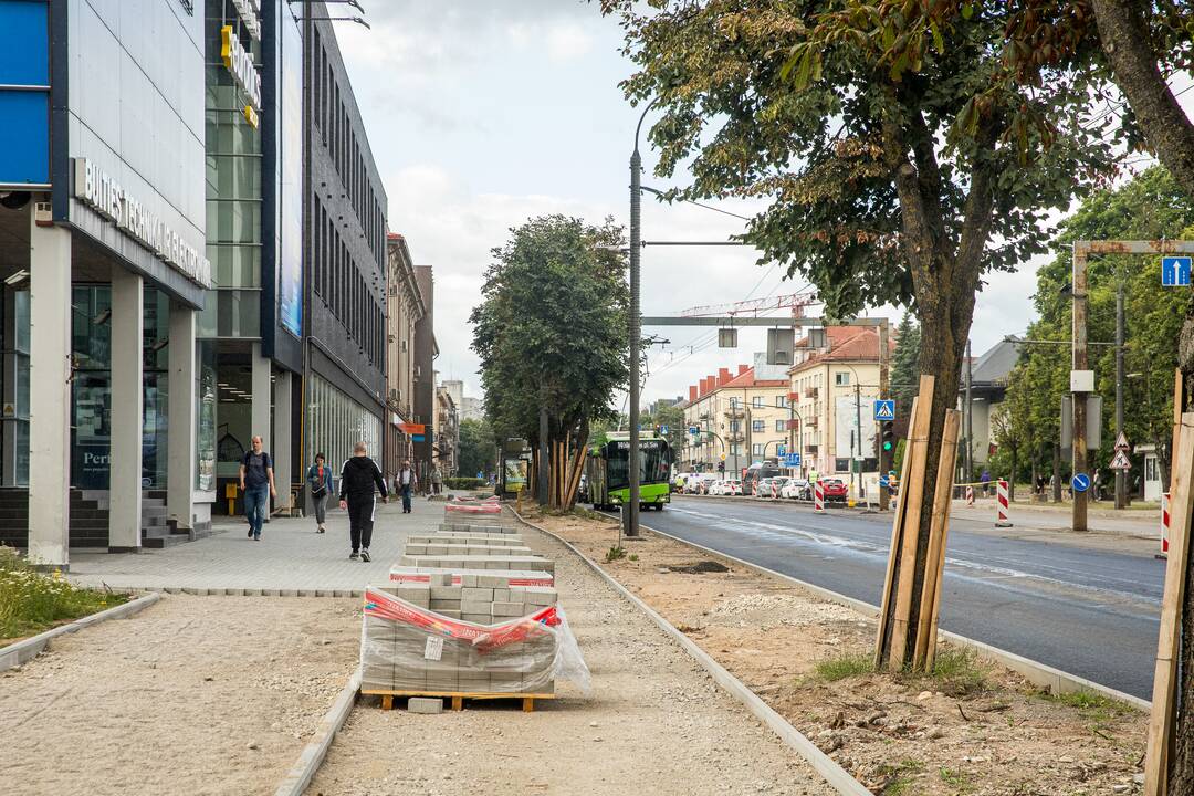 Remontuojamas Savanorių prospektas