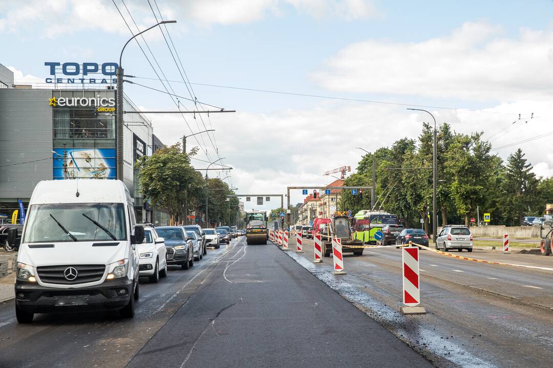 Remontuojamas Savanorių prospektas