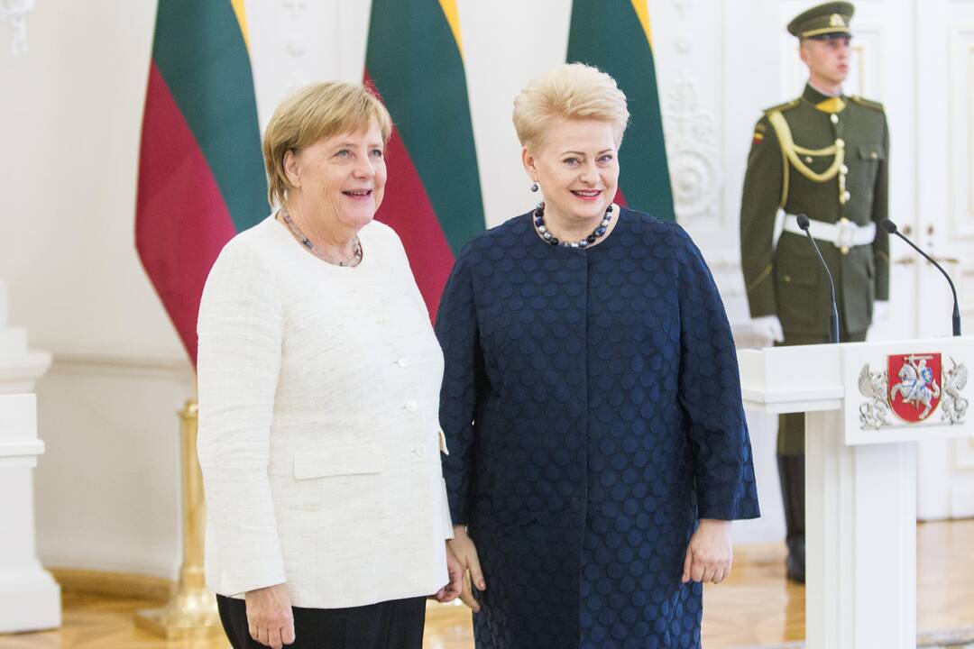 Į Lietuvą atvyko Vokietijos kanclerė A. Merkel