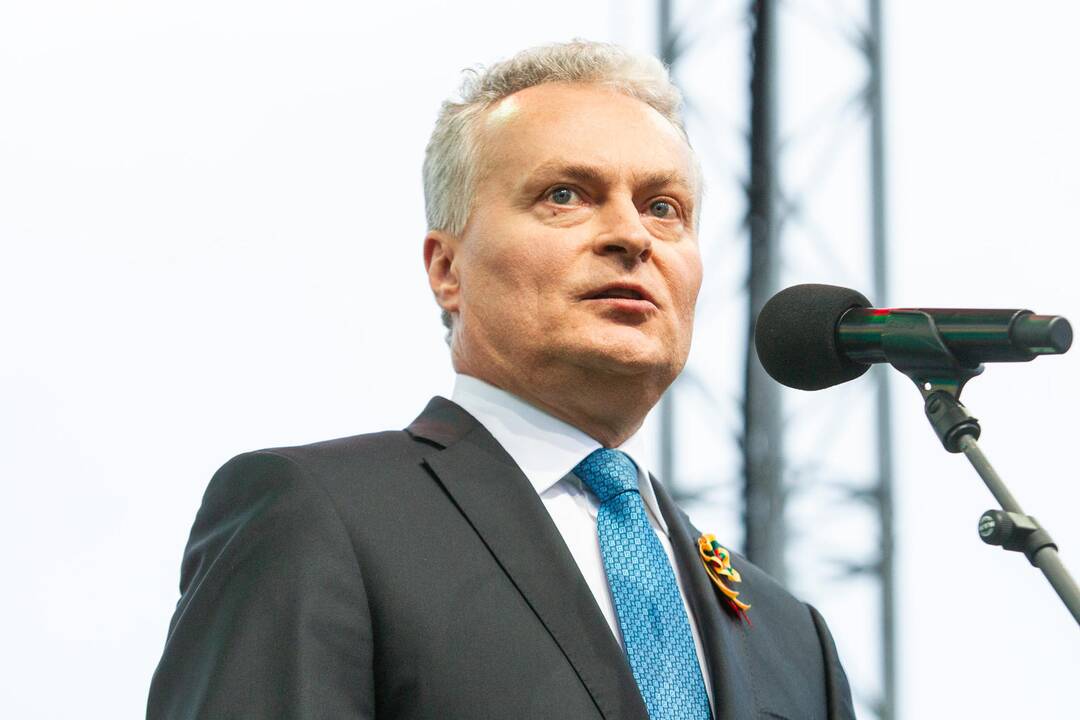 Lukiškių aikštėje giedamas Lietuvos himnas