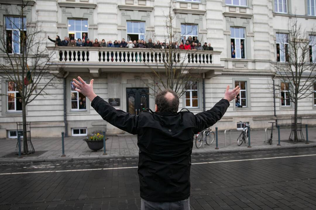 LMTA surengė protesto akciją „Šauksmas“