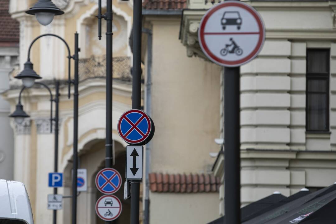 Vilniaus senamiestyje įvestas kilpinis eismas