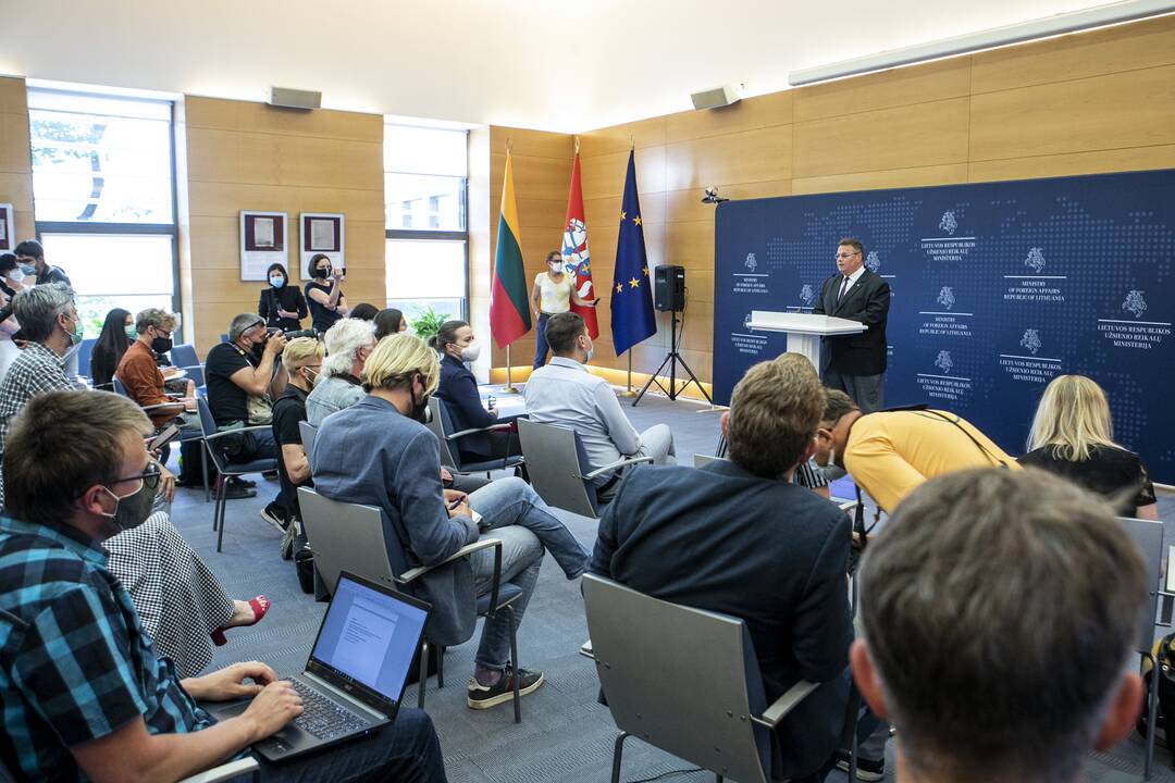 L. Linkevičiaus spaudos konferencija