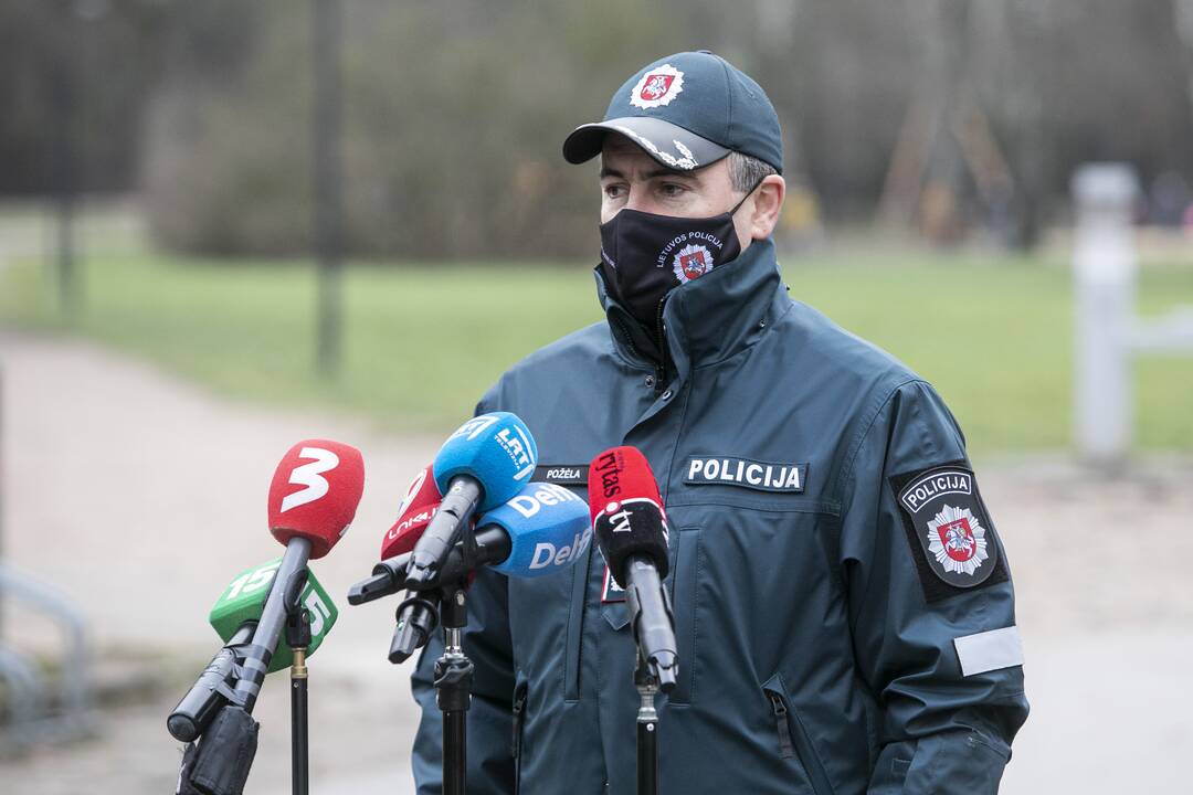 Spaudos konferencija dėl policijos darbo