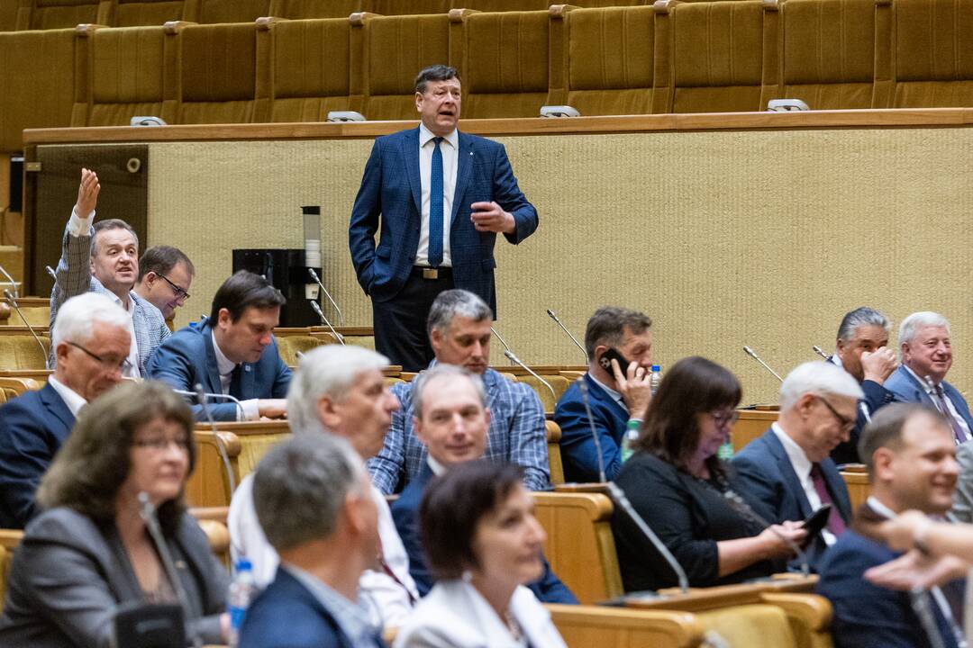 Opozicijos protestas: dirba kitoje salėje