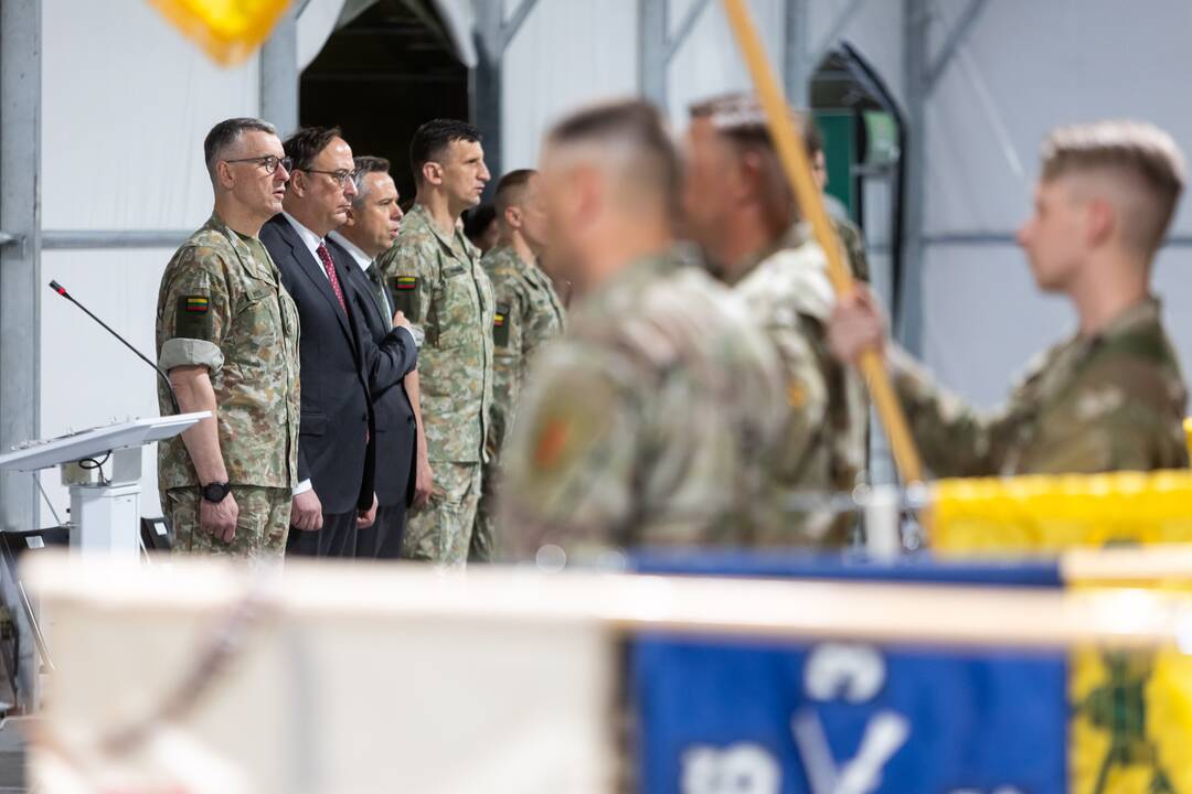 JAV rotacinių pajėgų vėliavų pakeitimo ceremonija