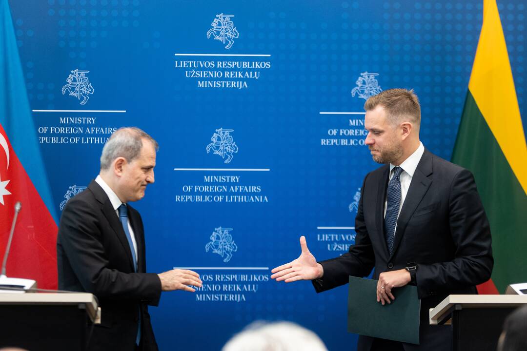 G. Landsbergio ir Azerbaidžano ministro spaudos konferencija