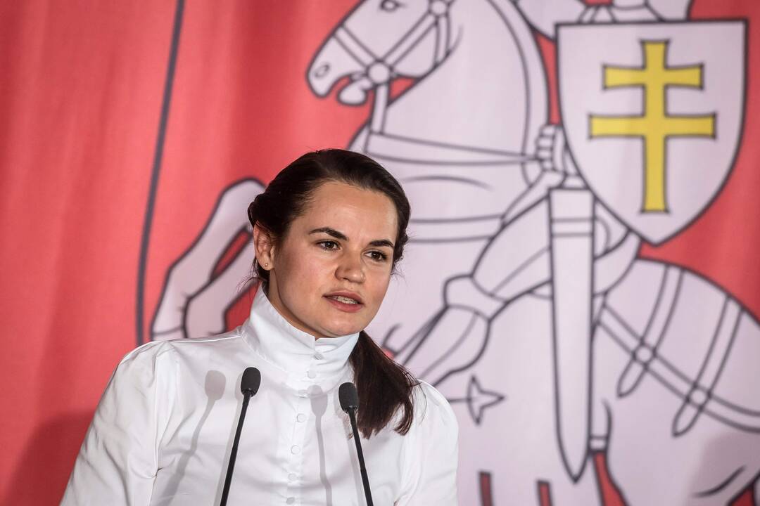 Lietuvoje esanti Baltarusijos opozicijos lyderė Sviatlana Cichanouskaja vaizdo ryšiu kreipėsi į Jungtinių Tautų Žmogaus teisių tarybos posėdį.