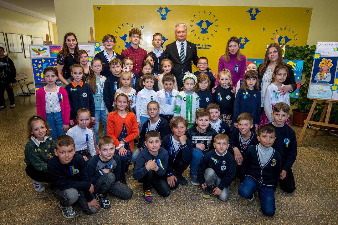 Prezidentas lankėsi Utenos Vyturių progimnazijoje