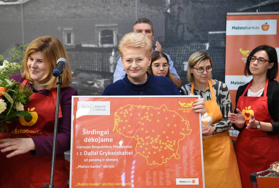 Prezidentė pradėjo „Maisto banko“ akciją