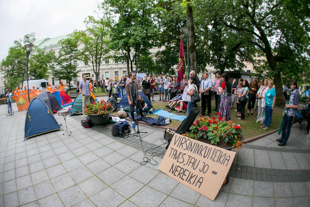 Tęsiasi protestas prieš naująjį Darbo kodeksą