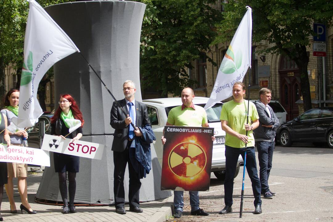 Konservatorių protesto akcija prieš Astravo AE