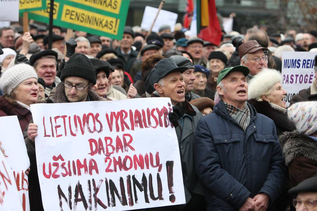 Trečiadienį Vilniuje mitinguos pensininkai