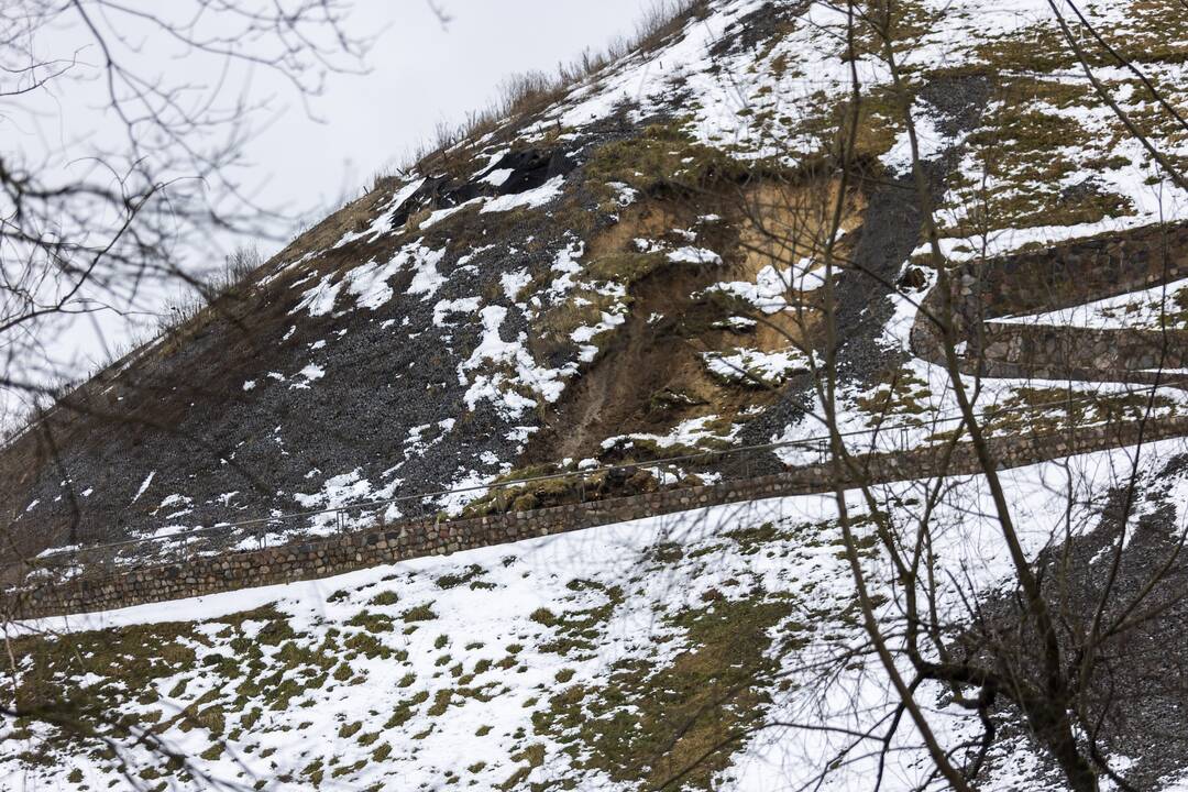 Gedimino kalne – vėl nuošliauža