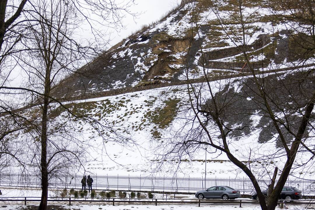Gedimino kalne – vėl nuošliauža