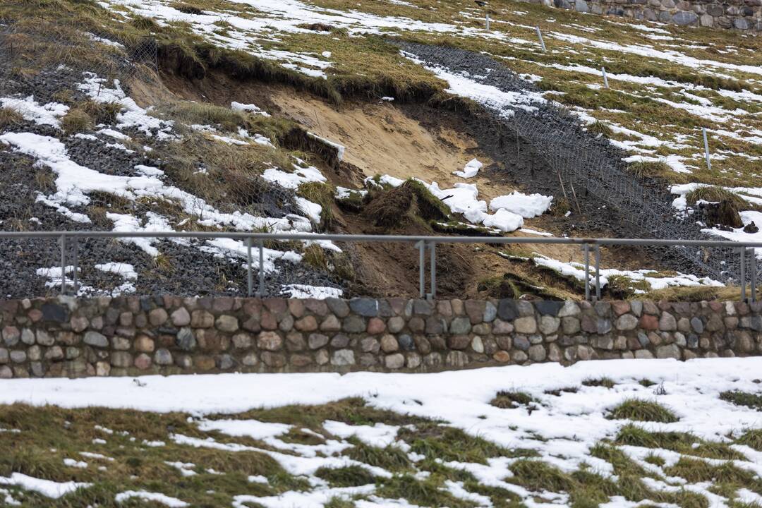 Gedimino kalne – vėl nuošliauža