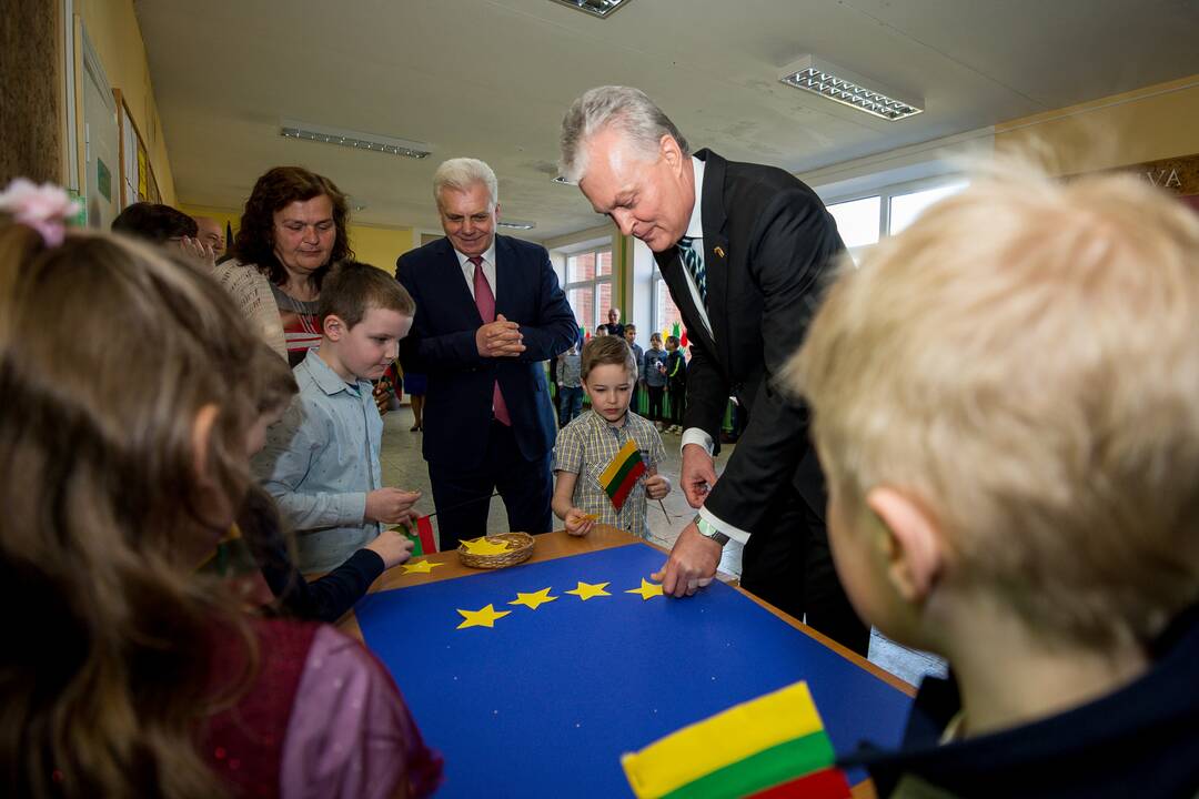 Prezidentas lankėsi Utenos Vyturių progimnazijoje