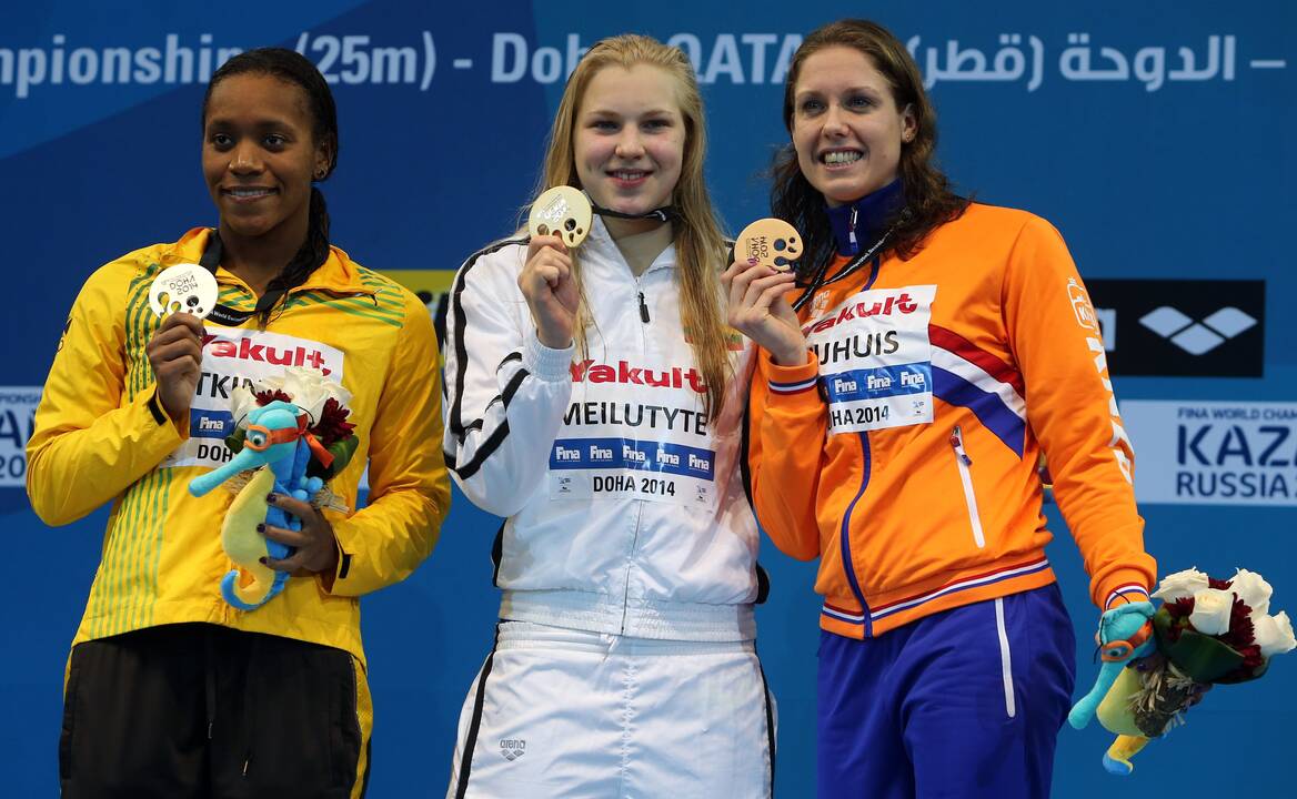 2014 m. plaukikė Rūta Meilutytė Katare apgynė pasaulio čempionės titulą 50 metrų nuotolyje krūtine.