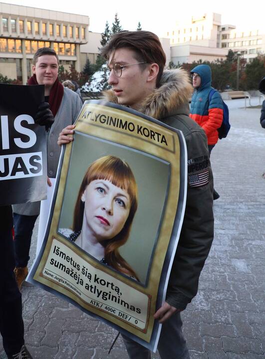 Mokytojų mitingas prie Seimo