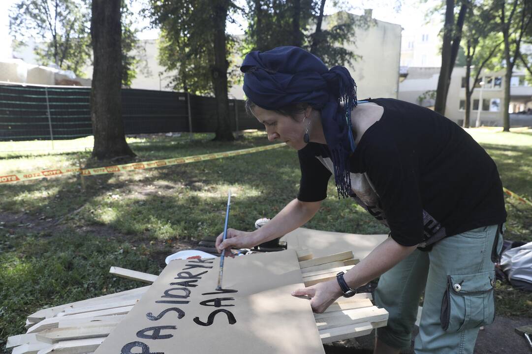 Reformatų skvere aktyvistai surengė akciją