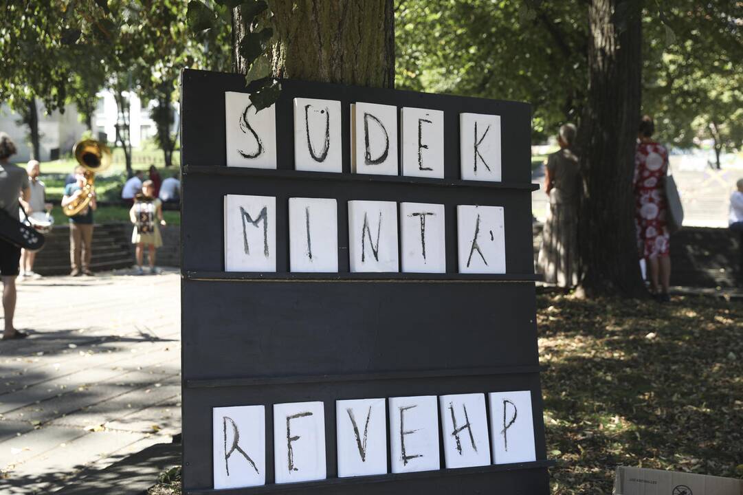 Reformatų skvere aktyvistai surengė akciją