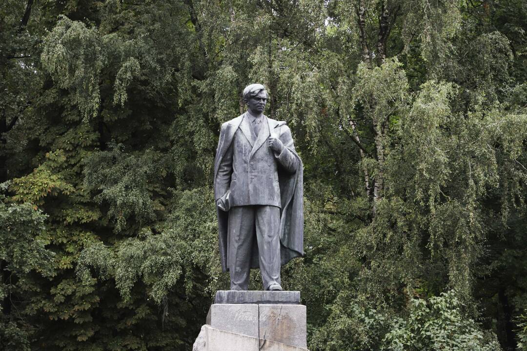 Socialdemokratų piketas dėl P. Cvirkos paminklo nukėlimo