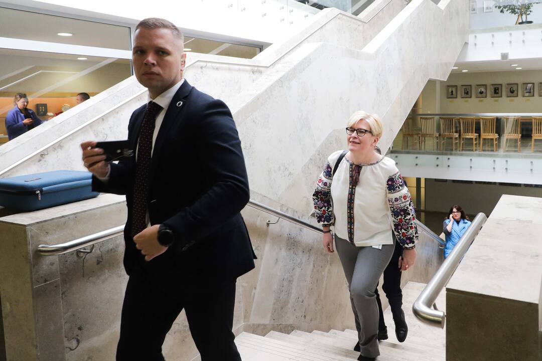 Seimo nariai pasipuošė vyšyvankomis