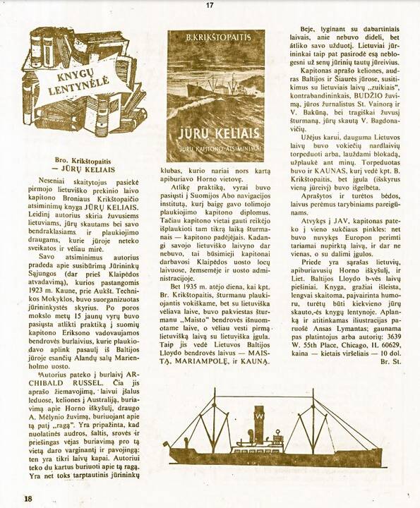 Pradžia: laivo „Maistas“ įgula su B. Krikštopaičiu 1936 m.