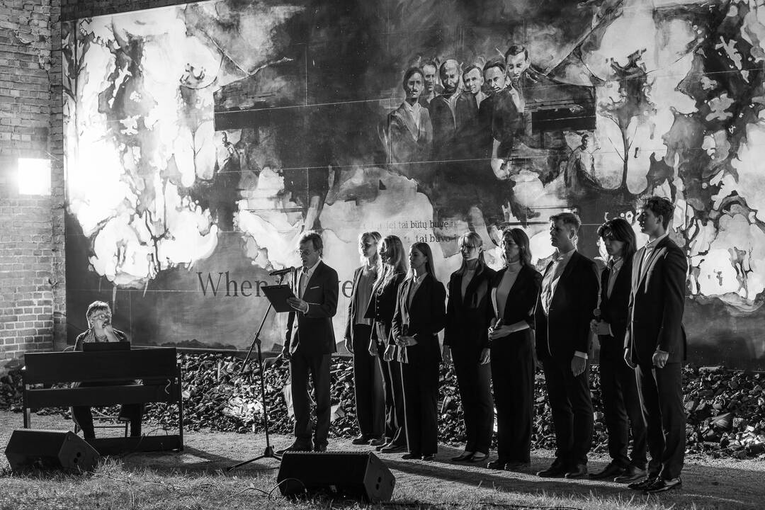 Tradicija: žydų genocido dienos minėjimas, kaip kasmet, vyko ir Kauno IX forte.