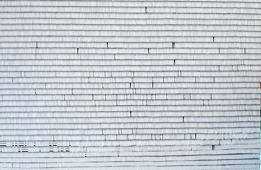 Ak­vi­lė Lin­ke­vi­čie­nė. „8 391“. Cuk­raus ma­ta­vi­mo juos­te­lės, me­džio plokš­tė. 2020–2024 m.