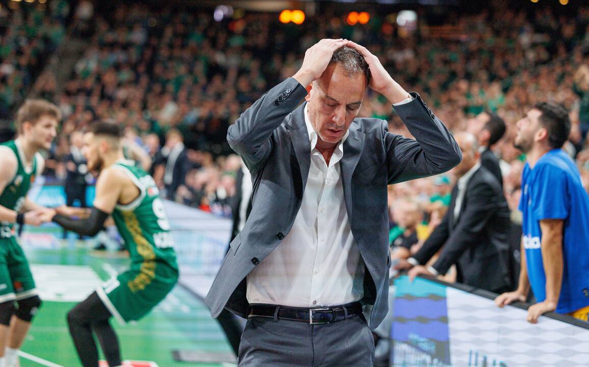 Duobė: „Maccabi“ žaidėjų (geltonos spalvos apranga) pirmą kėlinį Kaune surinkti 7 taškai – prasčiausias rezultatas per pastaruosius 18 mėnesių.