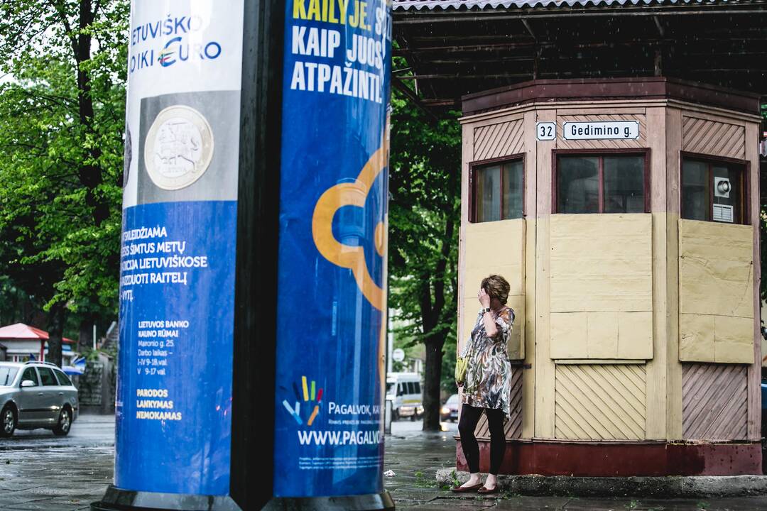 Kauną užklupo stiprus lietus