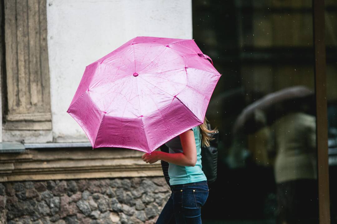Kauną užklupo stiprus lietus