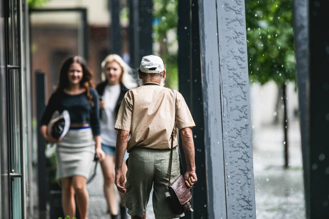 Kauną užklupo stiprus lietus