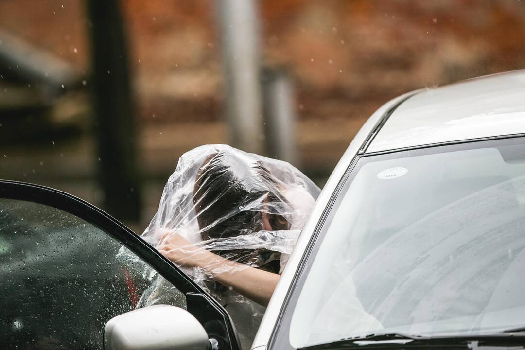 Kauną užklupo stiprus lietus