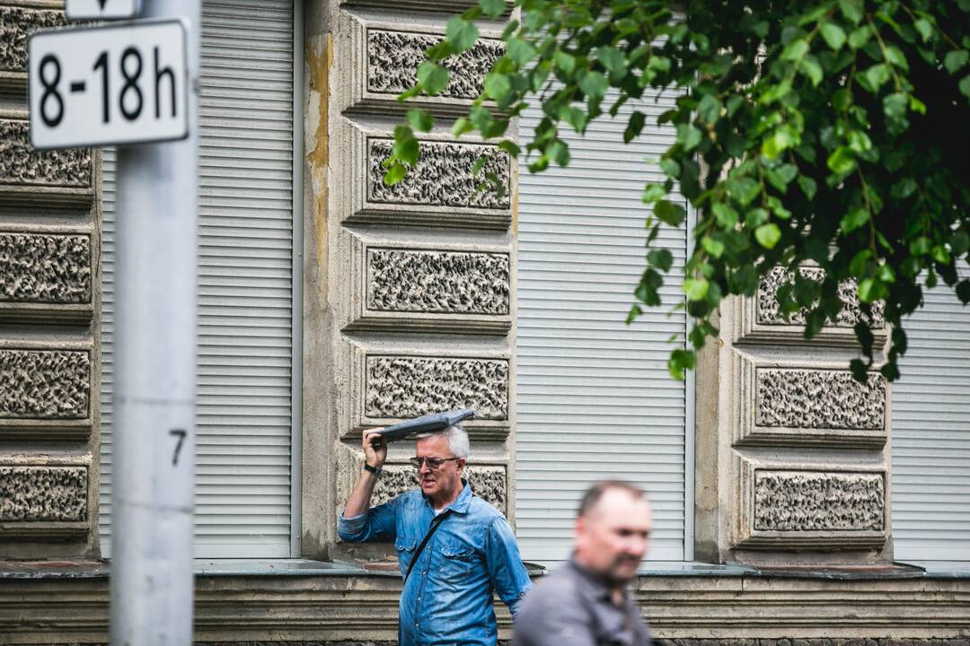 Kauną užklupo stiprus lietus