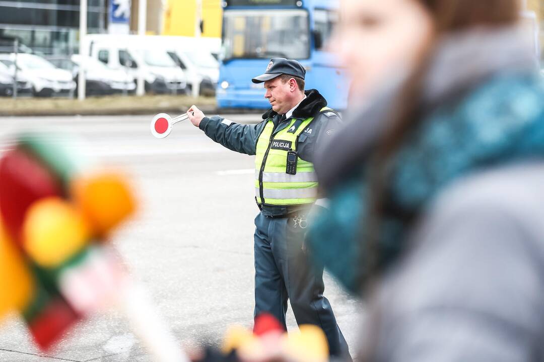 Policijos ir moksleivių akcija „Su Kovo 11-ąja“ 