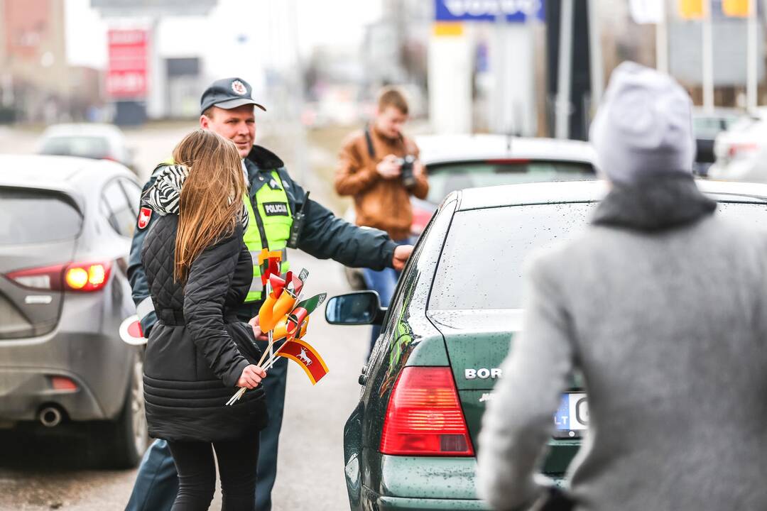 Policijos ir moksleivių akcija „Su Kovo 11-ąja“ 