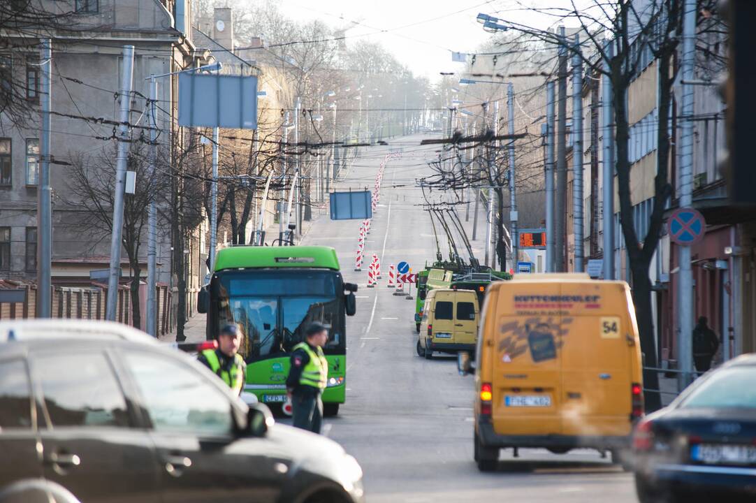 Uždaryta Savanorių prospekto įkalnė