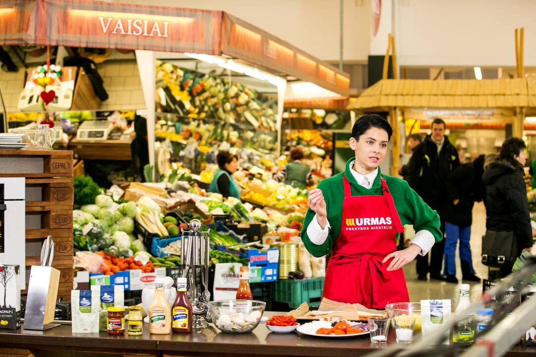 A. Jagelavičiūtės laidos "Receptų užkalbėtoja" filmavimas