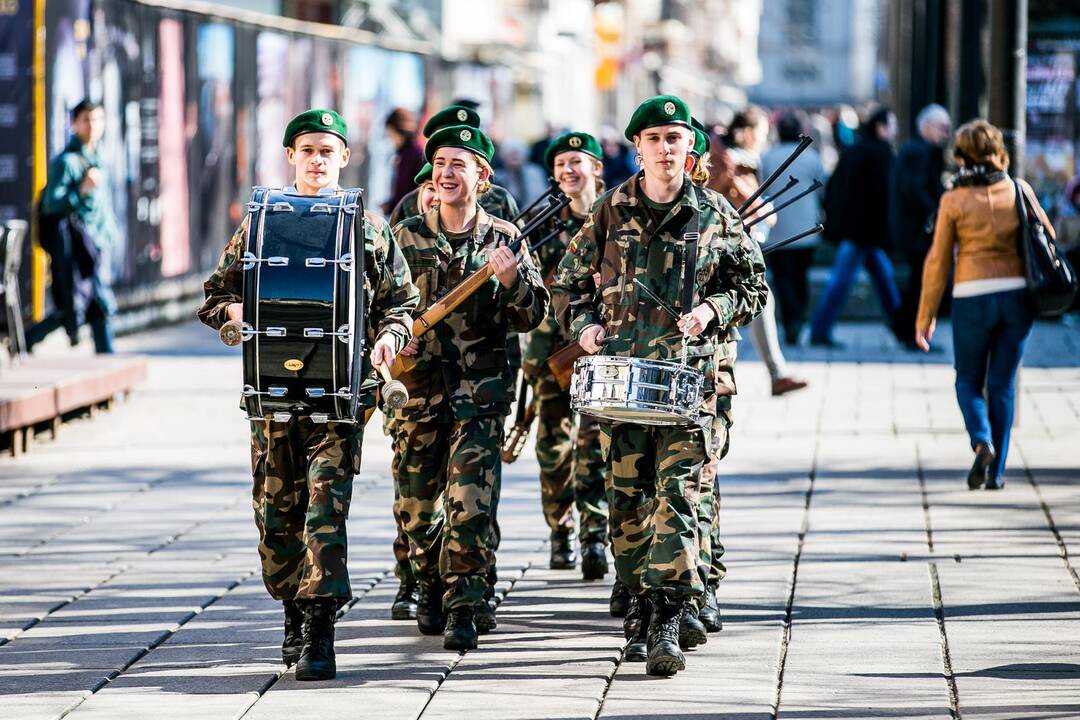 NATO vėliavos pakėlimo ceremonija Kaune