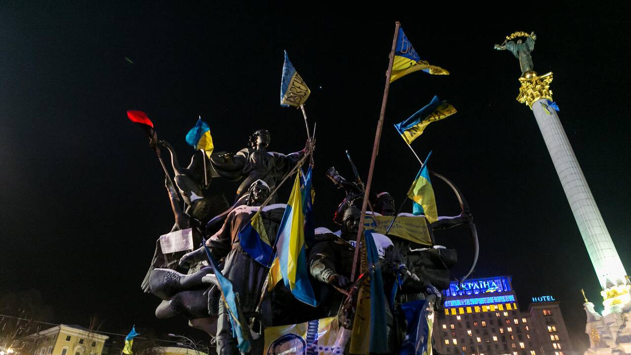 Maidane plevėsuoja ir Lietuvos trispalvė