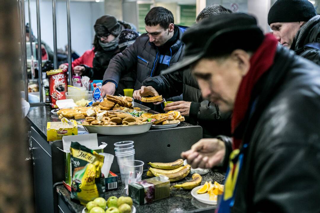 Maidane plevėsuoja ir Lietuvos trispalvė