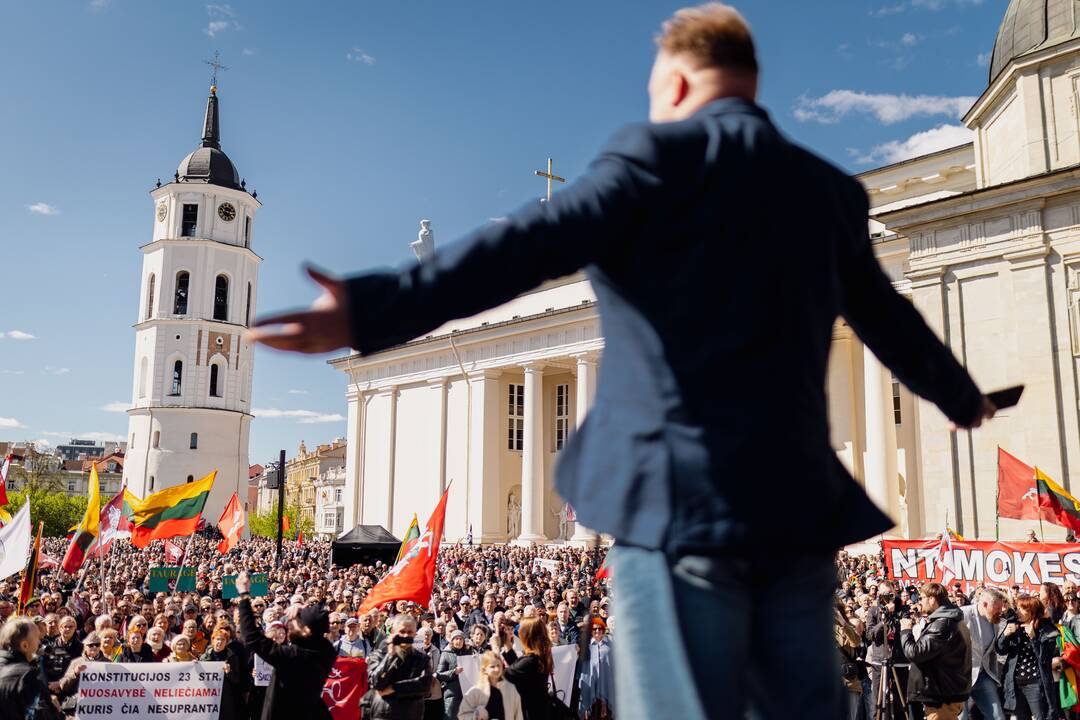 Katedros aikštėje – protestas dėl NT mokesčio