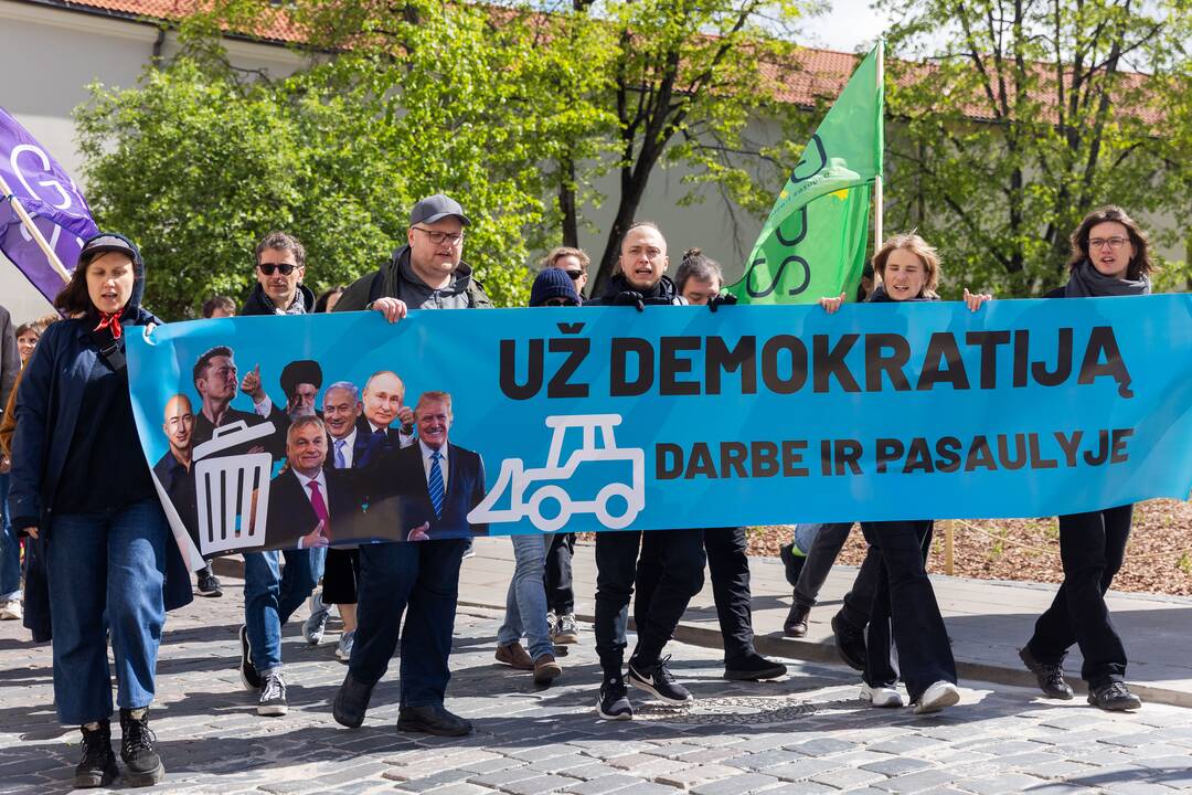 Profesinės sąjungos (G1PS) ir „KArtu – Kairiųjų Aljanso“ eitynės Vilniuje